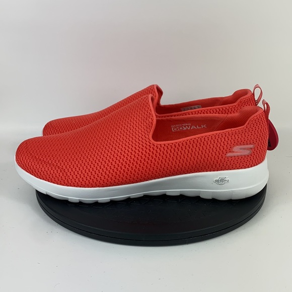 Skechers Go Walk Joy Slip On Casual Shoes Orange/White 15600 Women’s Size 13 - Picture 8 of 12